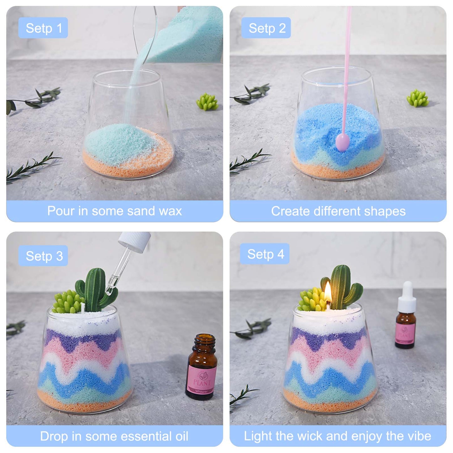 DIY Sand Art Scented Candle - Whisper